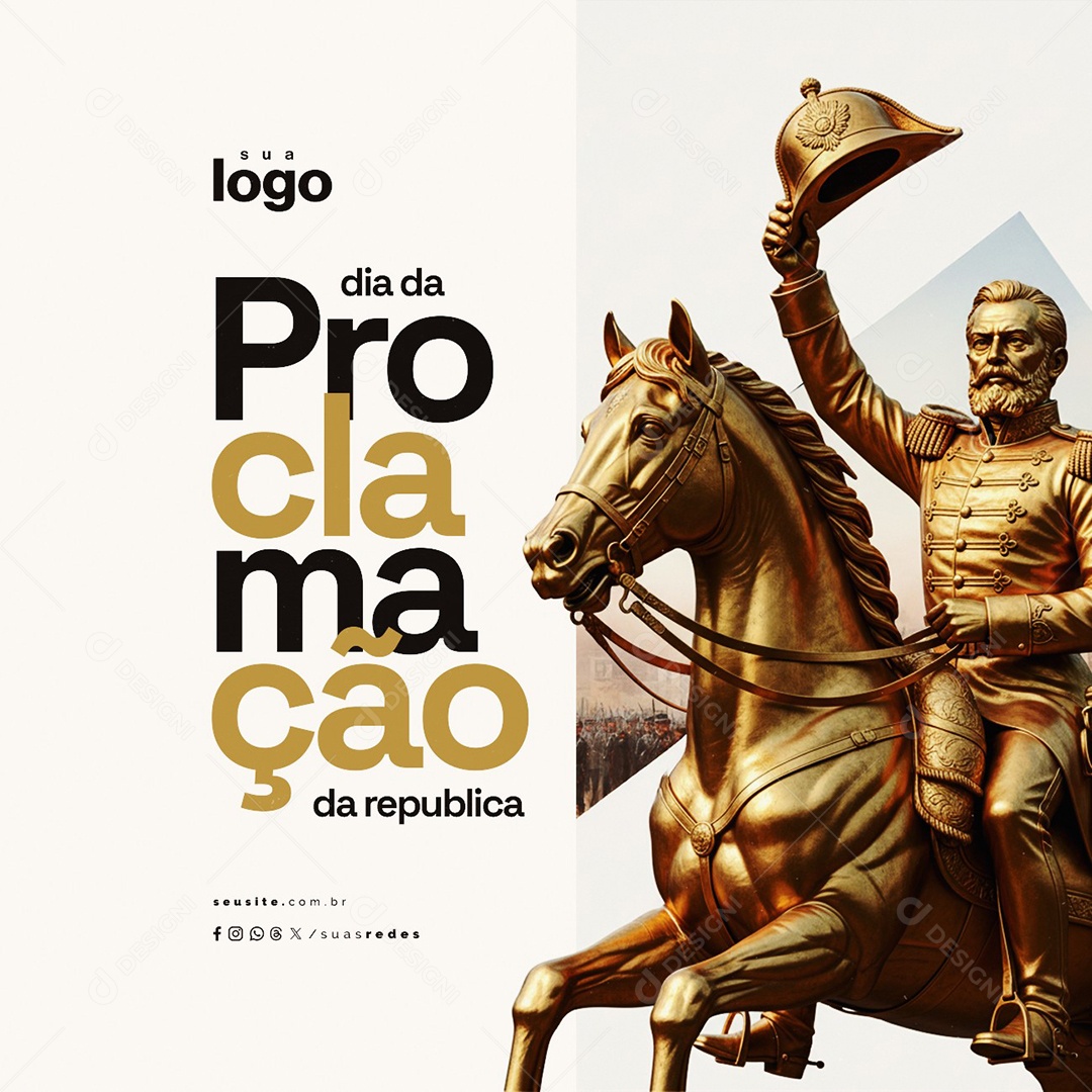 Dia da Proclamação da República 15 de Novembro Social Media PSD Editável