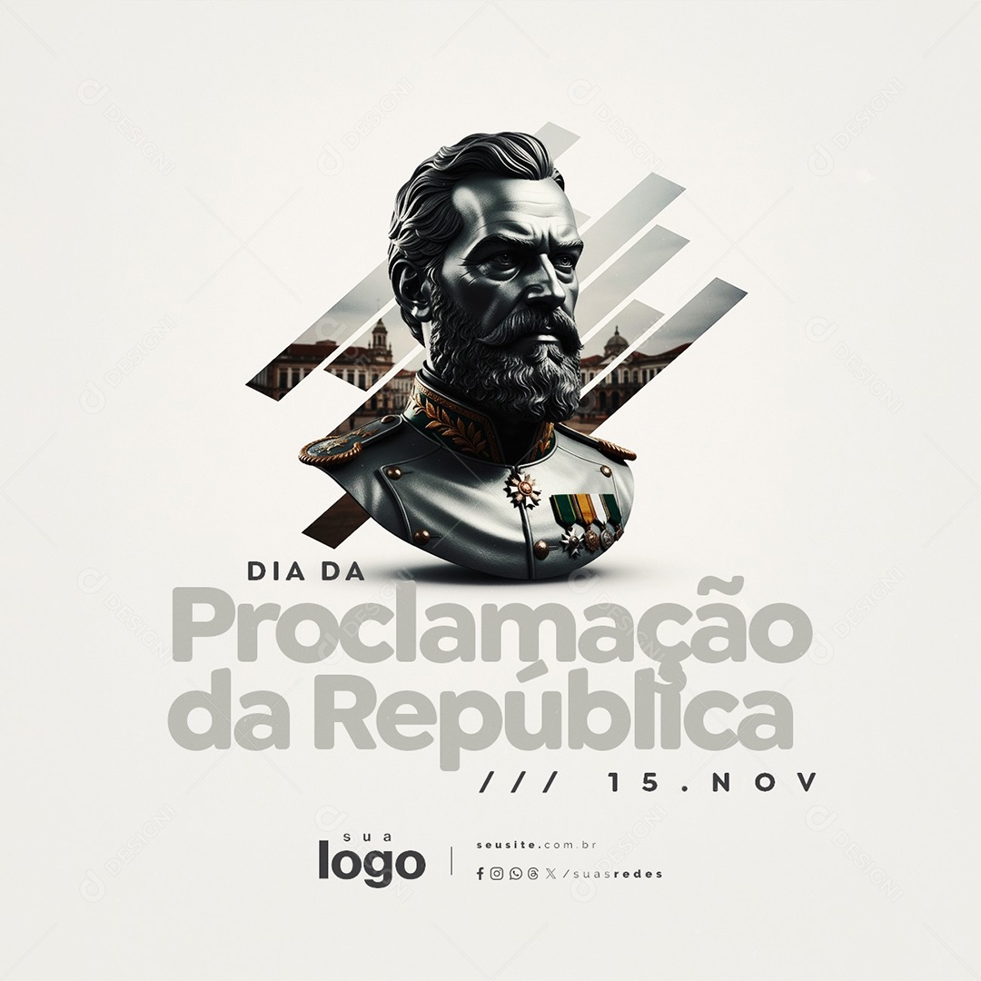 Dia da Proclamação da República 15 de Novembro Social Media PSD Editável