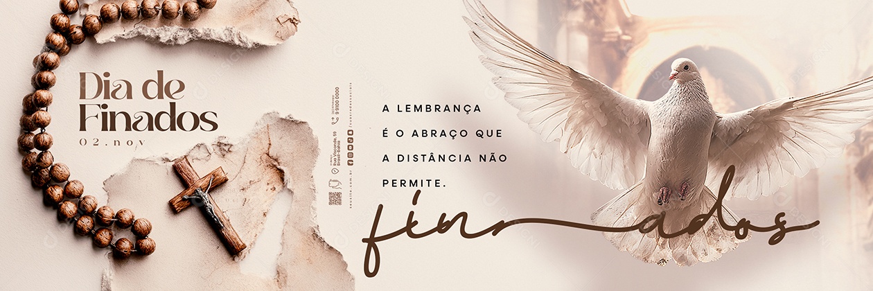 Carrossel Dia de Finados 02 de Novembro Social Media PSD Editável