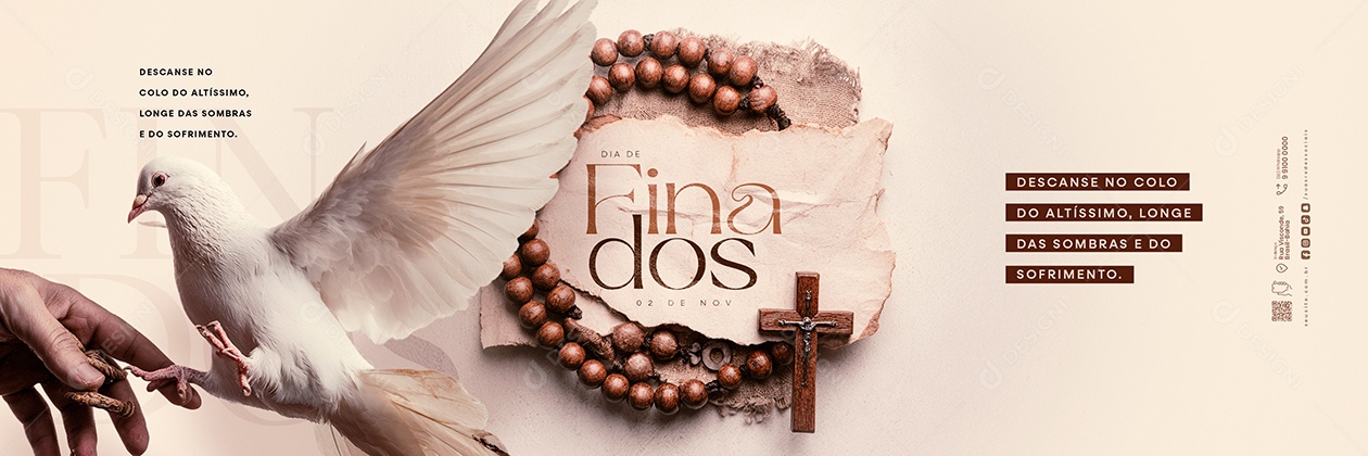 Carrossel Dia de Finados 02 de Novembro Descanse no Colo do Altíssimo Social Media PSD Editável