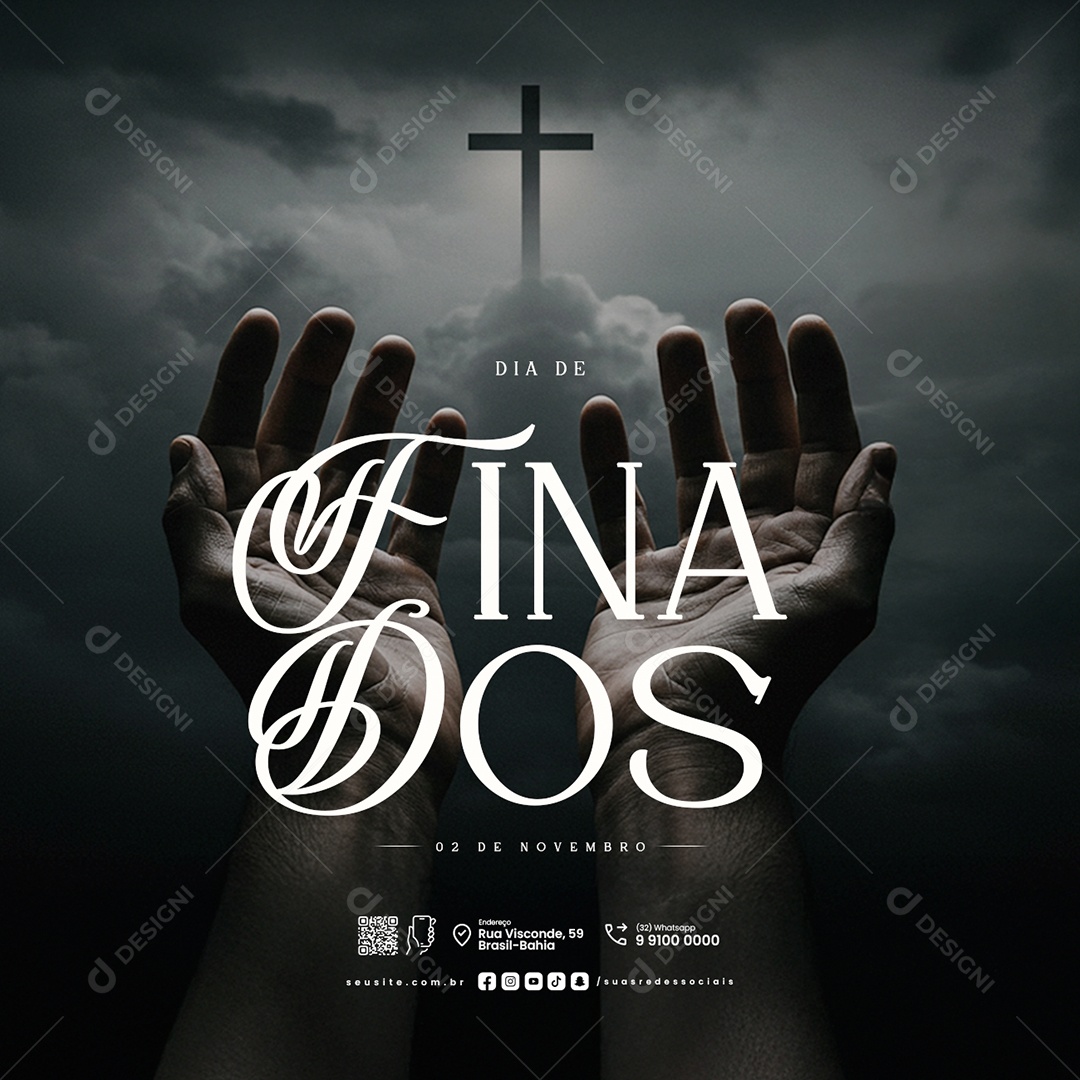Dia de Finados 02 de Novembro Social Media PSD Editável