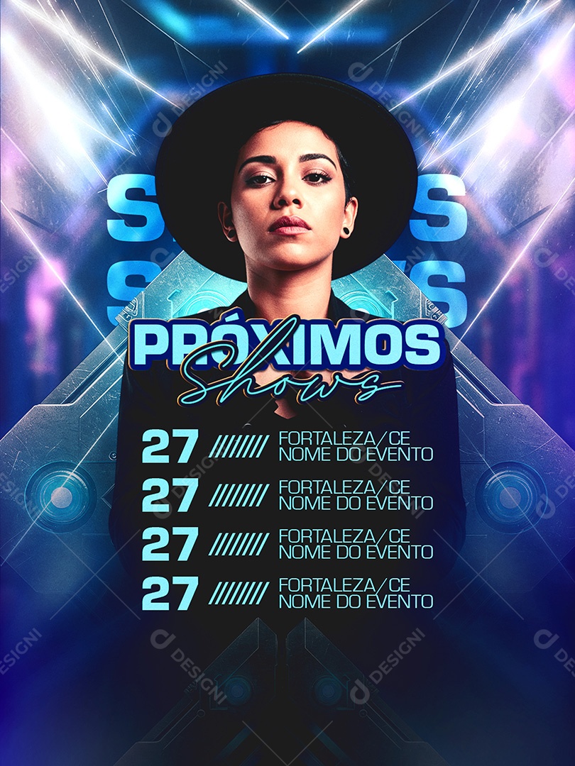 Flyer Próximos Shows Social Media PSD Editável