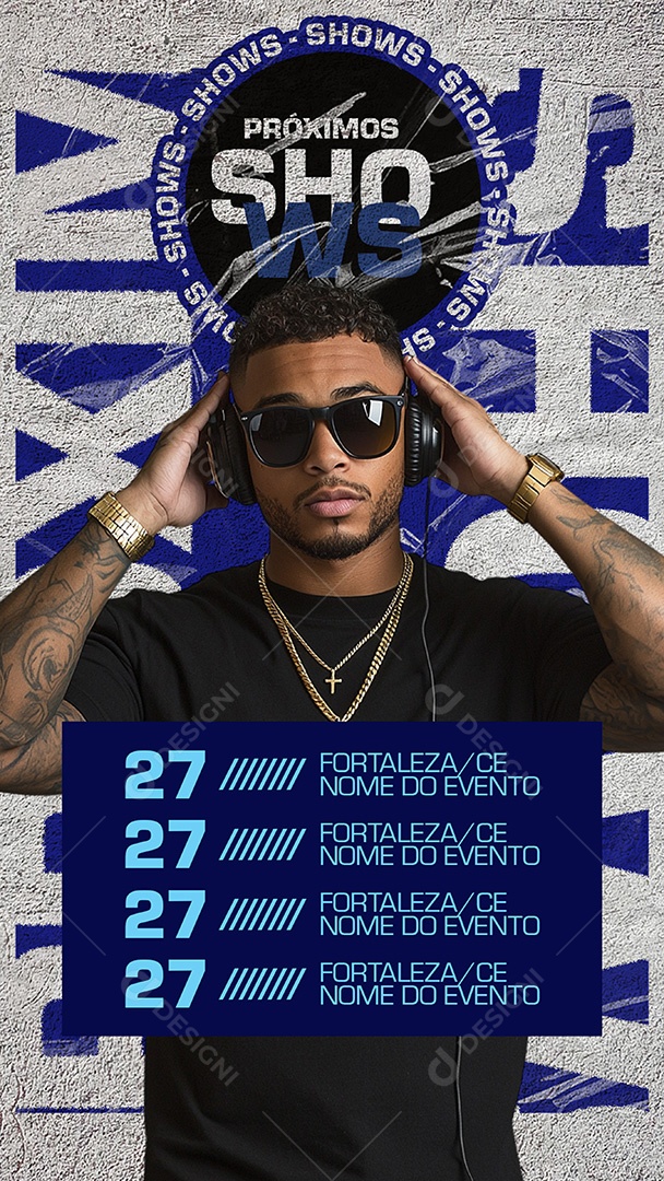 Story Flyer Próximos Shows Social Media PSD Editável