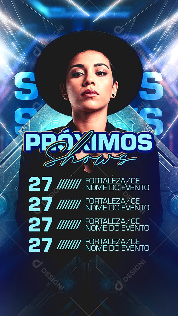 Story Flyer Próximos Shows Social Media PSD Editável