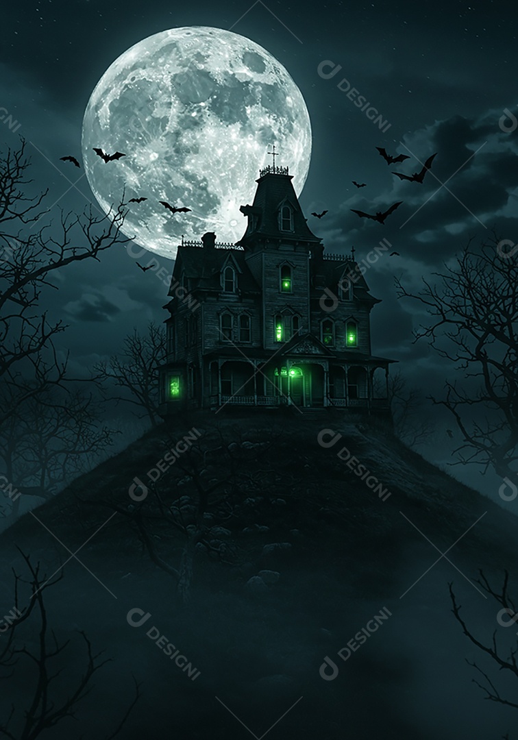 Lindo fundo de cenário de halloween