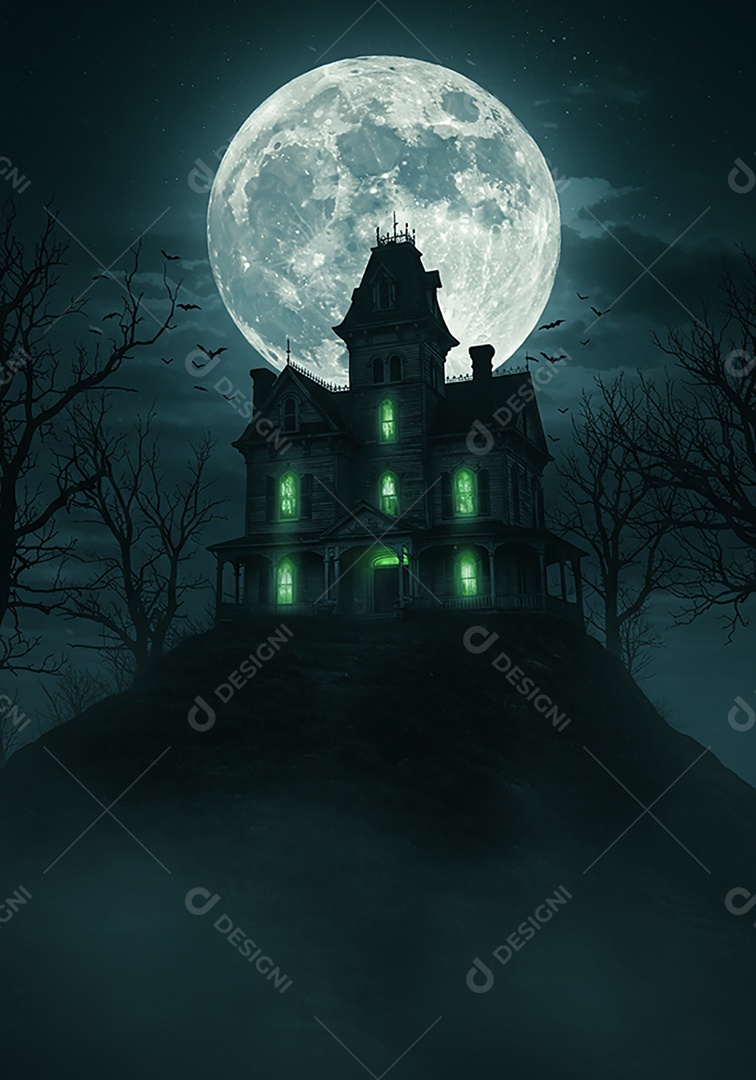 Lindo fundo de cenário de halloween