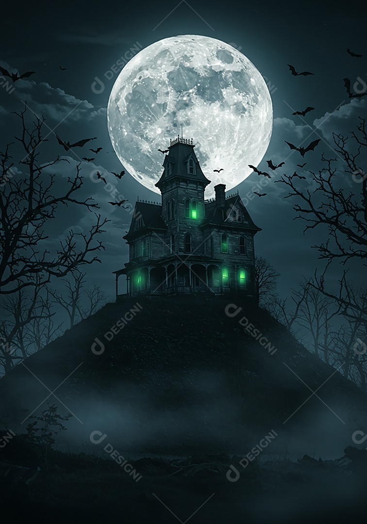 Lindo fundo de cenário de halloween