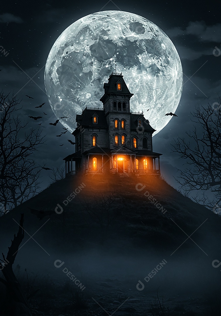 Lindo fundo de cenário de halloween