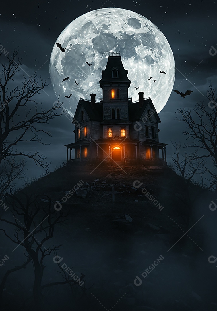 Lindo fundo de cenário de halloween
