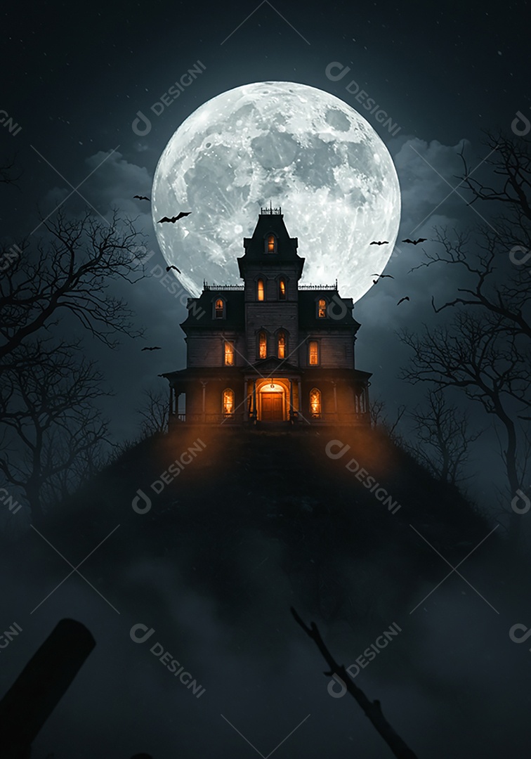 Lindo fundo de cenário de halloween