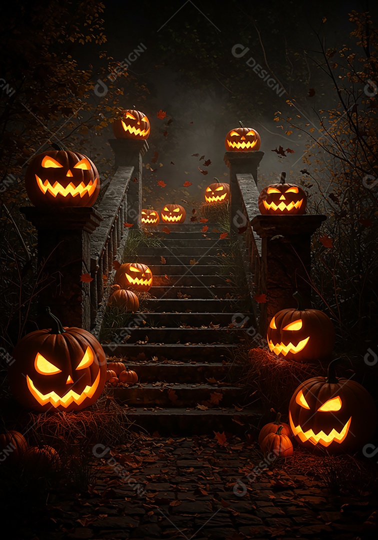 Lindo fundo de cenário de halloween