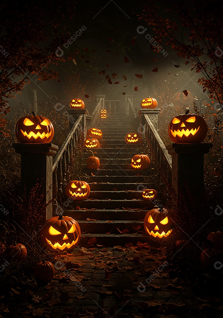 Lindo fundo de cenário de halloween