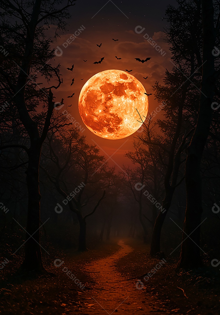 Lindo fundo de cenário de halloween