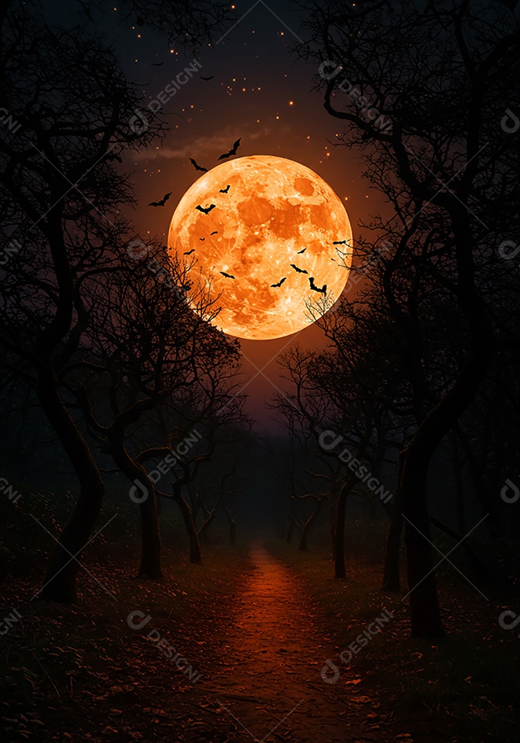 Lindo fundo de cenário de halloween