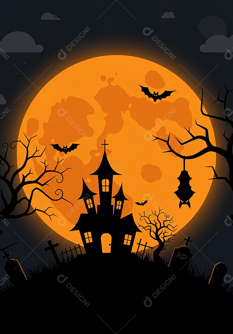 Lindo fundo de cenário de halloween