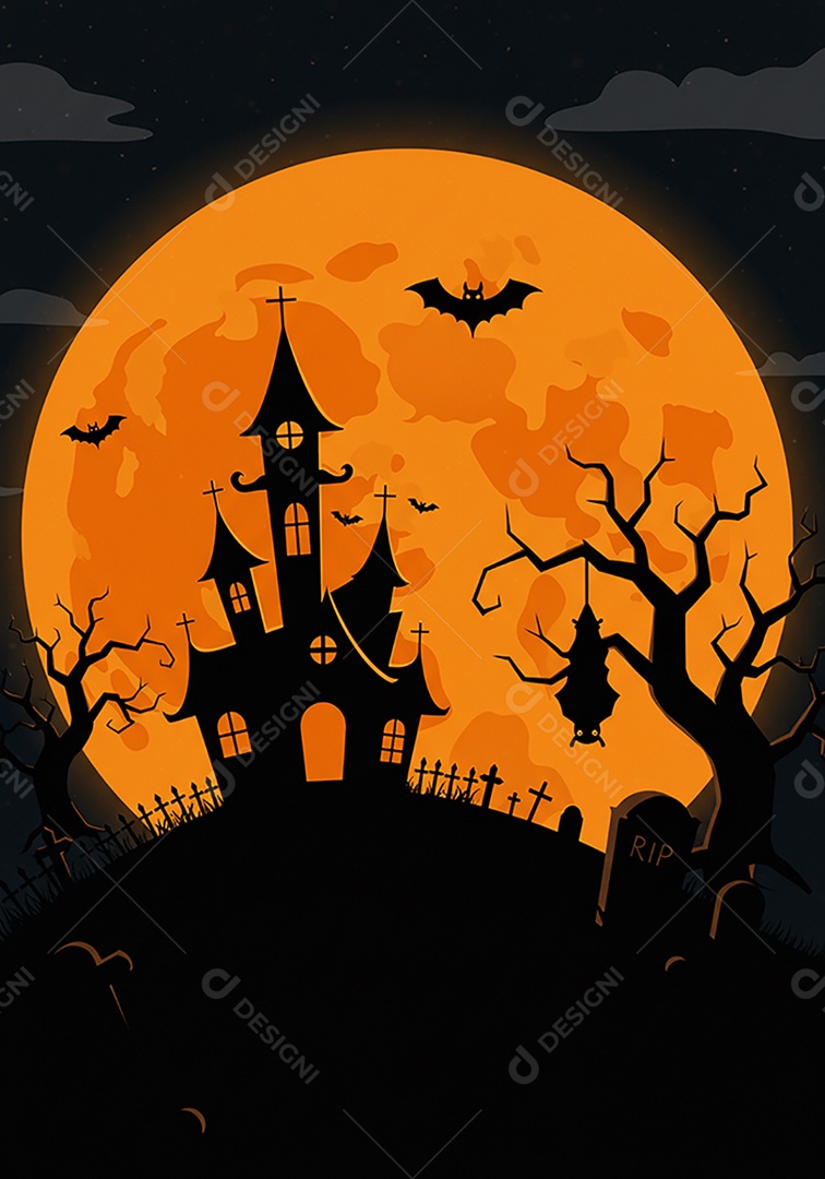 Lindo fundo de cenário de halloween