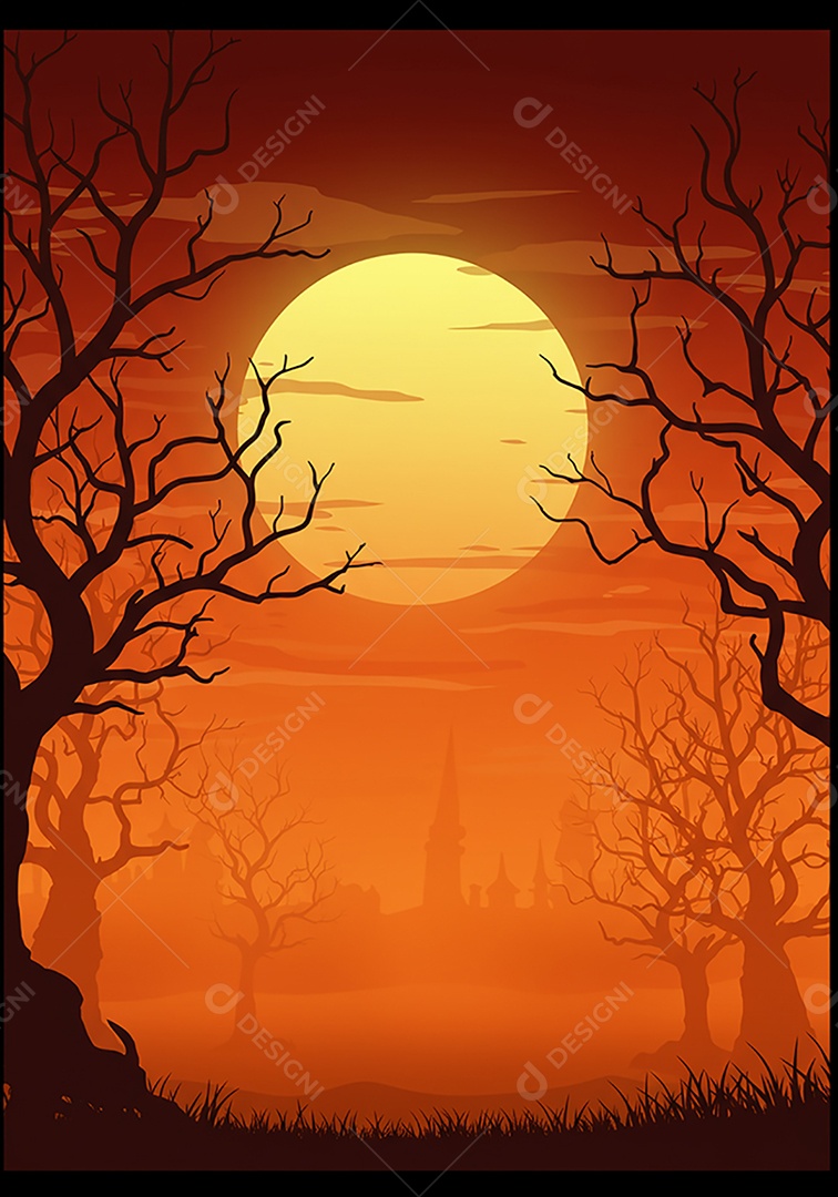 Lindo fundo de cenário de halloween