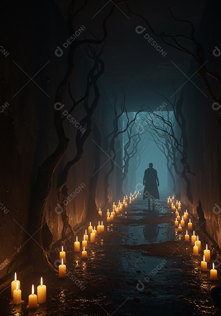 Lindo fundo de cenário de halloween