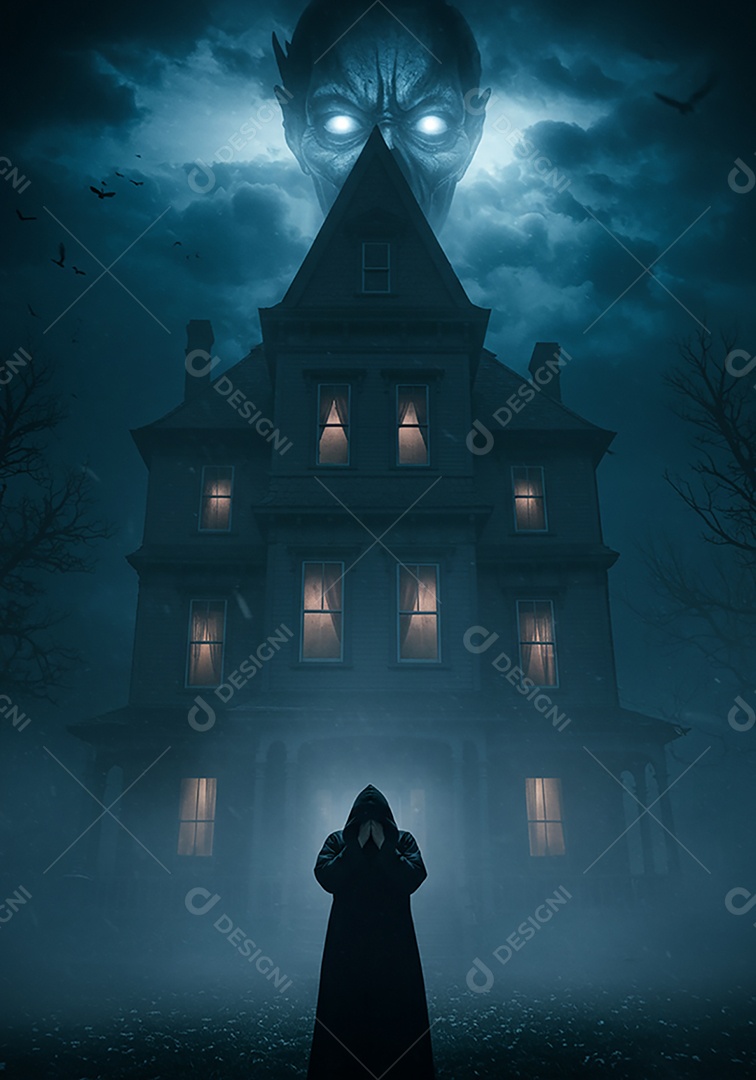 Lindo fundo de cenário de halloween