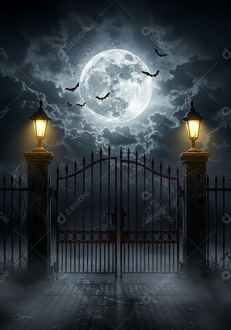 Lindo fundo de cenário de halloween