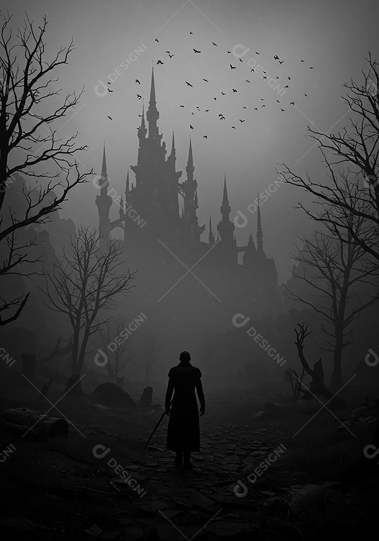 Lindo fundo de cenário de halloween