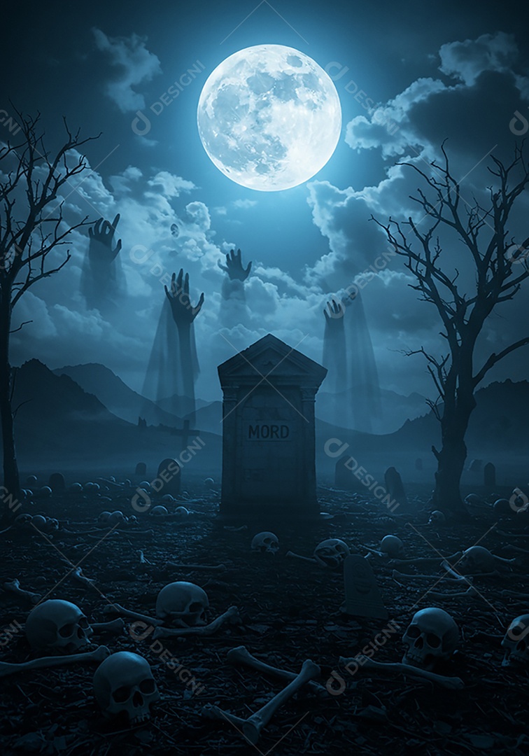 Lindo fundo de cenário de halloween