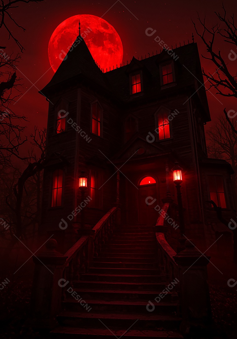 Lindo fundo de cenário de halloween