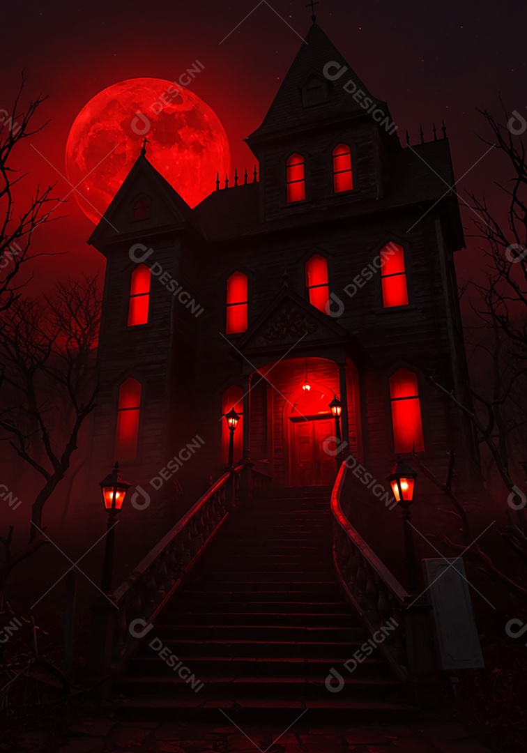 Lindo fundo de cenário de halloween