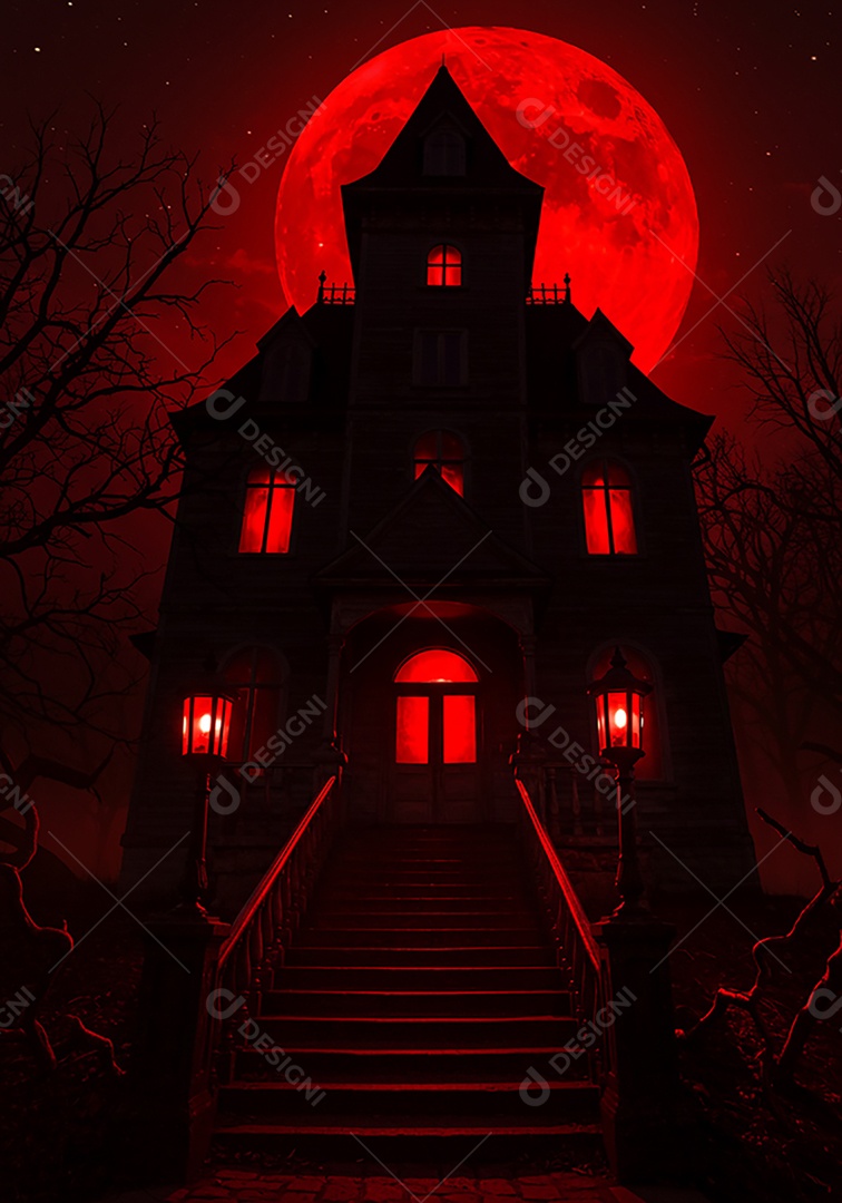 Lindo fundo de cenário de halloween