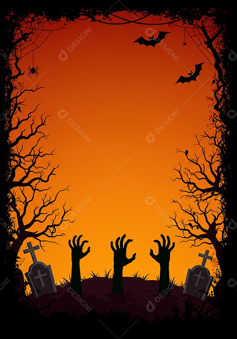Lindo fundo de cenário de halloween
