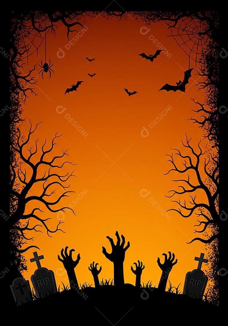Lindo fundo de cenário de halloween