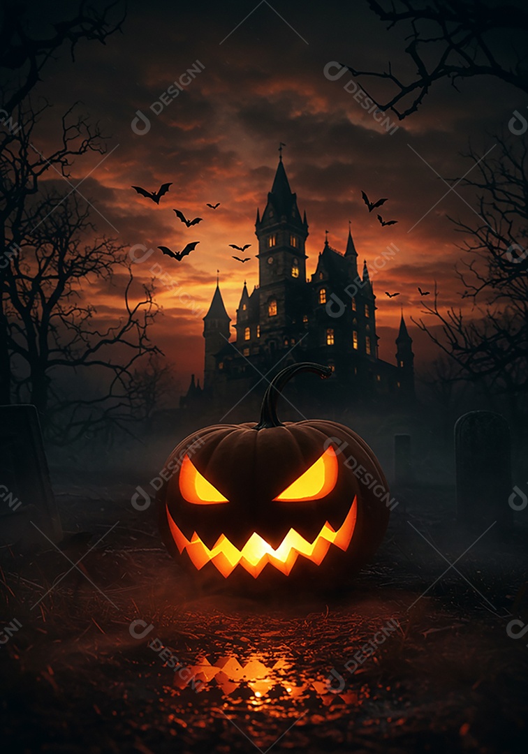 Lindo fundo de cenário de halloween