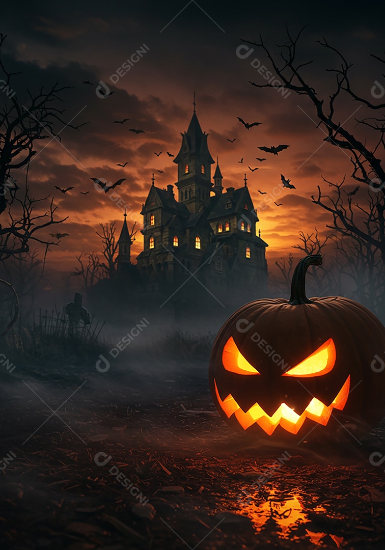 Lindo fundo de cenário de halloween