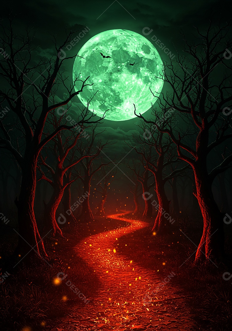 Lindo fundo de cenário de halloween