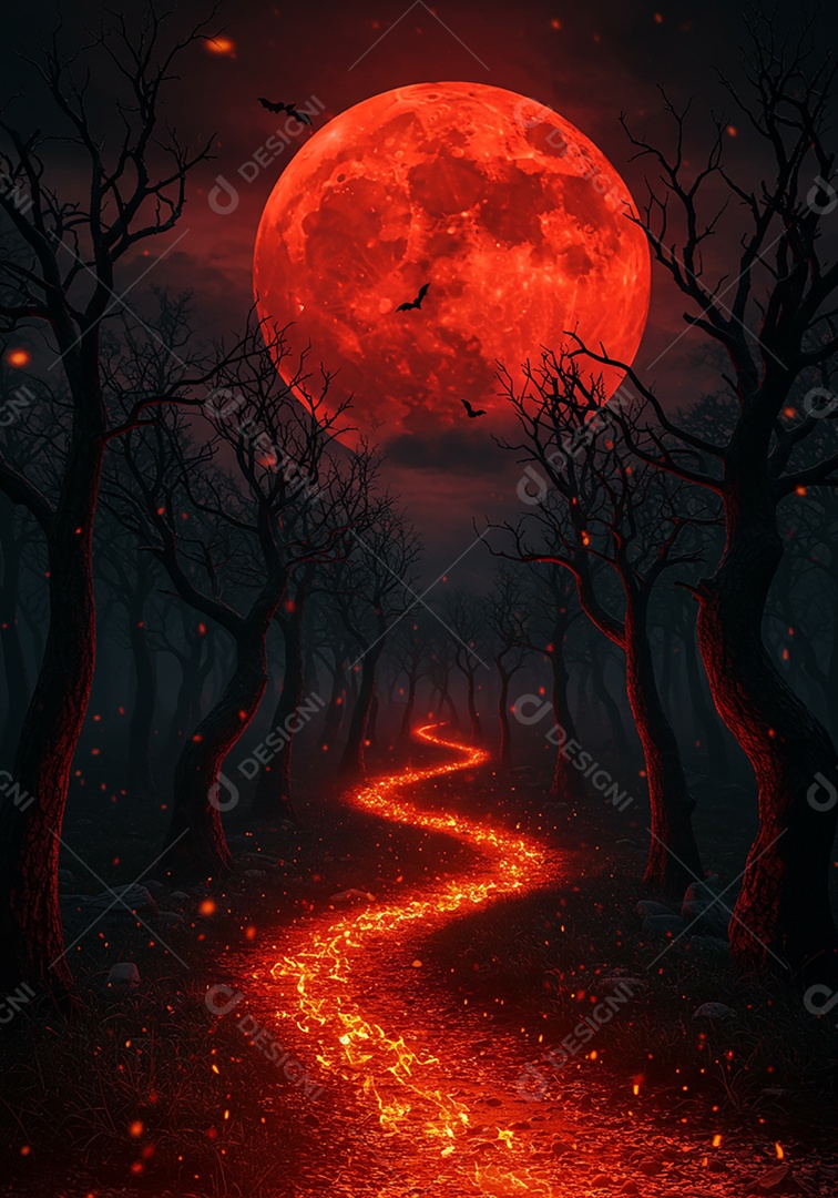 Lindo fundo de cenário de halloween
