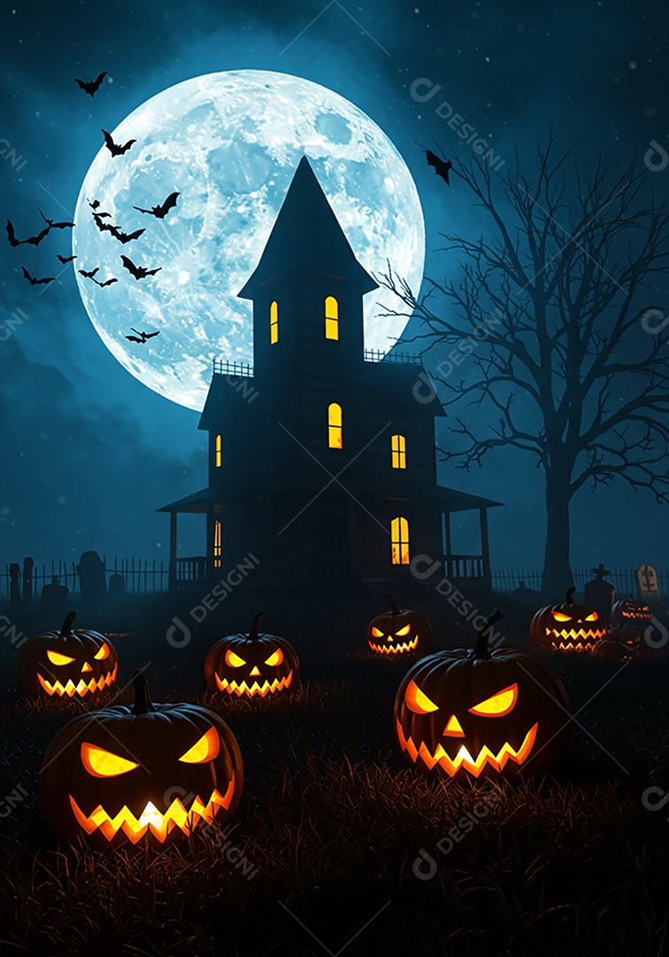 Lindo fundo de cenário de halloween