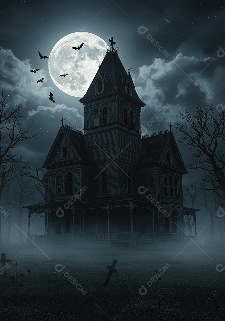 Lindo fundo de cenário de halloween