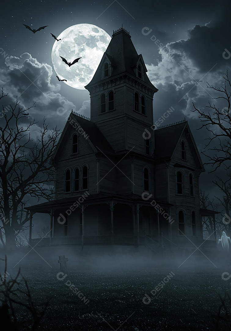 Lindo fundo de cenário de halloween