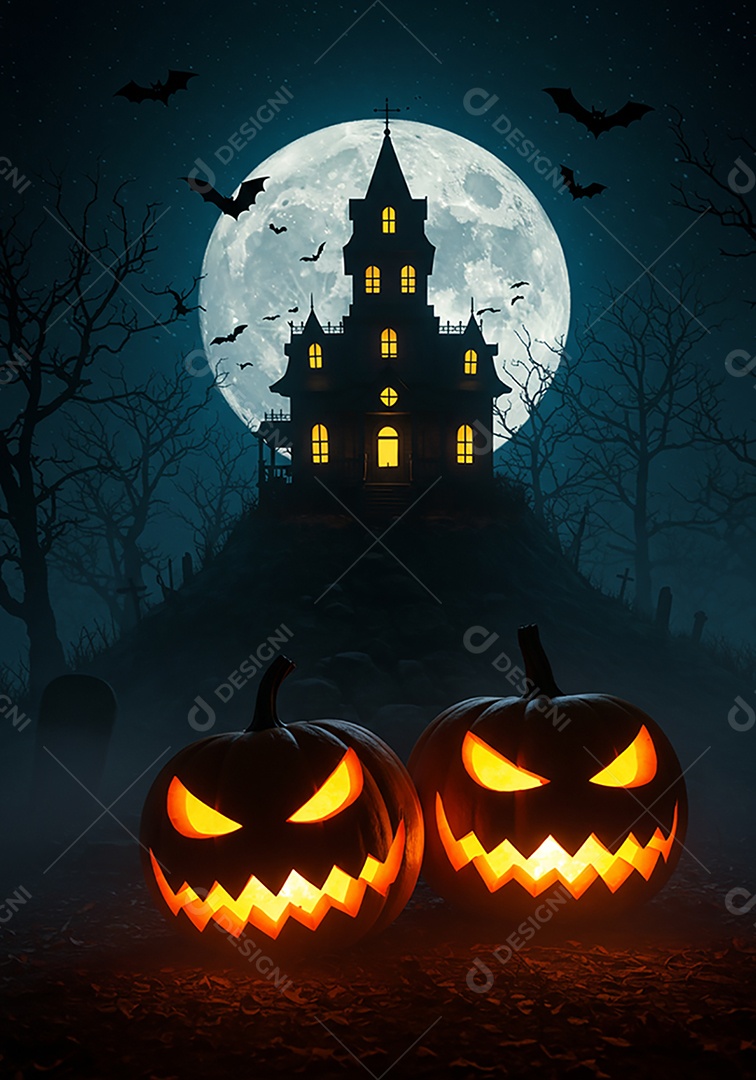 Lindo fundo de cenário de halloween