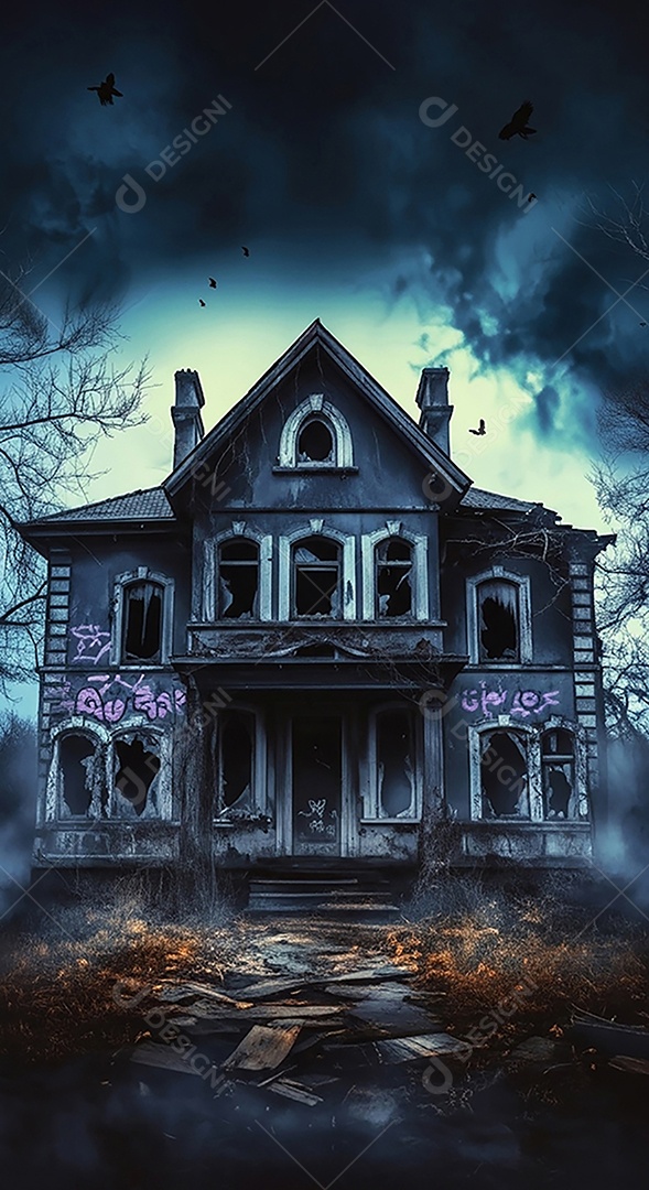 Lindo fundo de cenário de halloween.