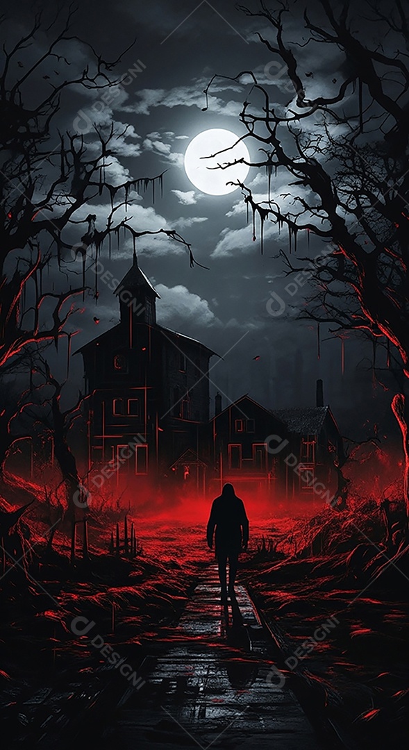 Lindo fundo de cenário de halloween.