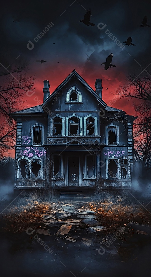 Lindo fundo de cenário de halloween.