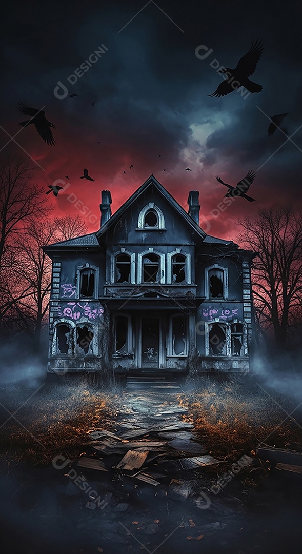 Lindo fundo de cenário de halloween.