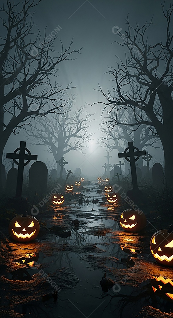 Lindo fundo de cenário de halloween.