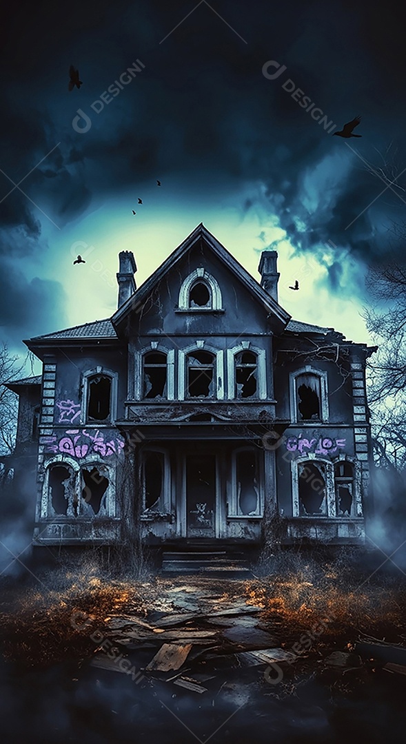 Lindo fundo de cenário de halloween.