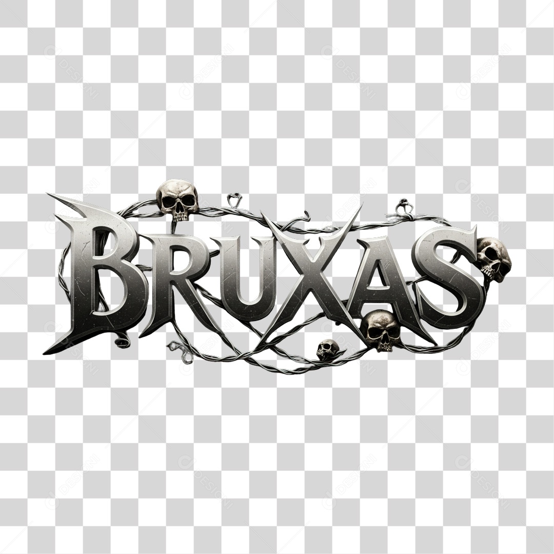 Texto 3D Bruxas PNG Transparente