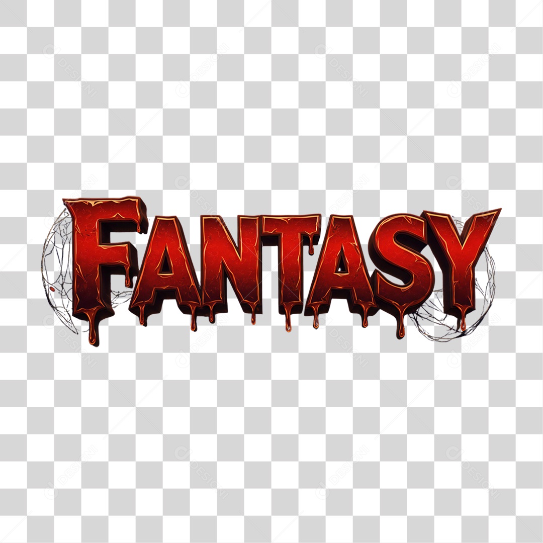 Texto 3D Fantasy PNG Transparente