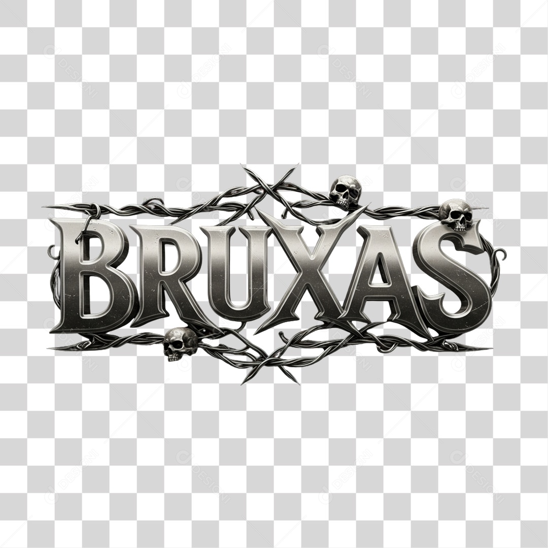 Texto 3D Bruxas PNG Transparente