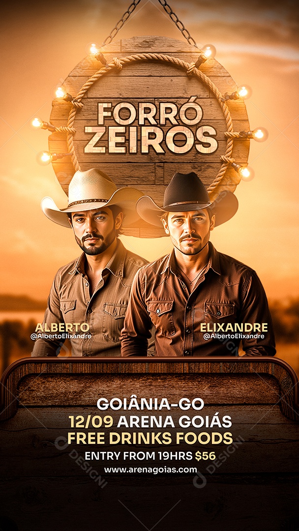 Flyer Story Forrózeiros Social Media PSD Editável