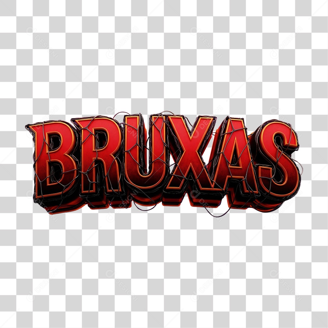 Texto 3D Bruxas PNG Transparente